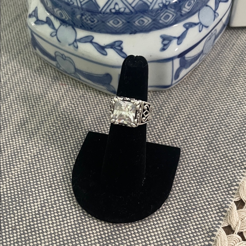 Silpada Silver Ring with CZ